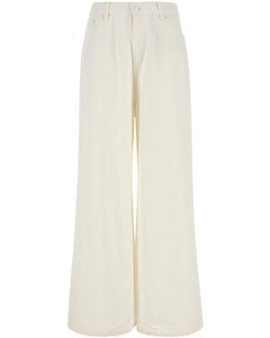Lois White Denim Paloma Wide-leg Pant