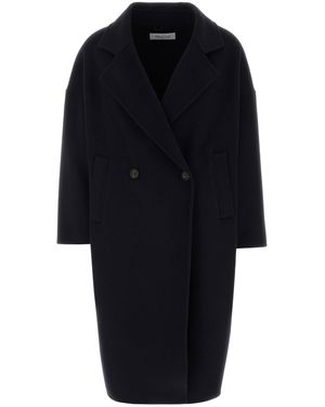 Aftercoat Cappotto in misto lana blu notte