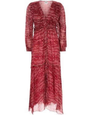 Isabel Marant Abito in viscosa stampata - Rosso