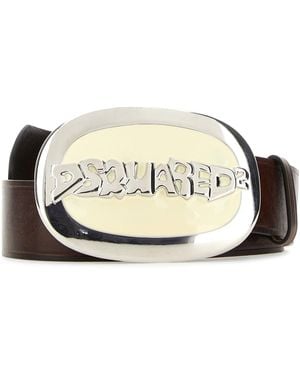 DSquared² Leather Belt - Yellow