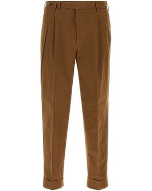 PT Torino Caramel Stretch Cotton Style Pant - Natural