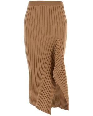 Stella McCartney Camel Cotton Skirt - Natural