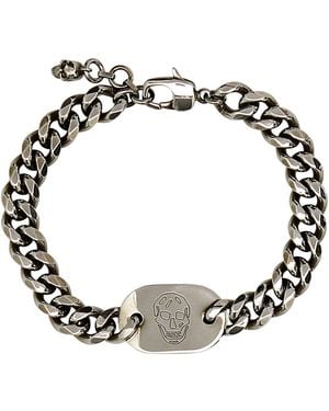 McQueen Bracciale in metallo argento - Metallizzato