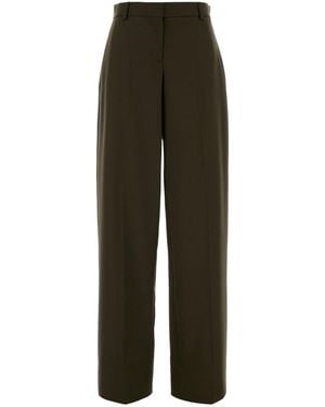 Stella McCartney Bottle Green Wool Wide-leg Pant
