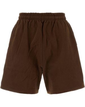 Entire studios Chocolate Cotton Bermuda Shorts - Brown
