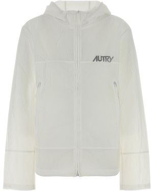 Autry White Nylon Windbreaker