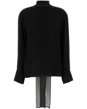 Valentino Garavani Blusa in georgette nera - Nero