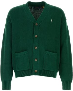 Polo Ralph Lauren Bottle Green Cotton Cardigan