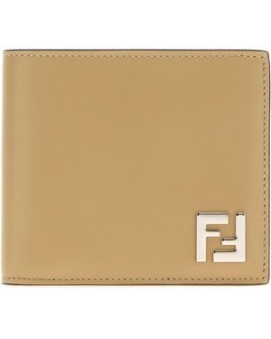 Fendi Portafoglio in pelle beige - Neutro