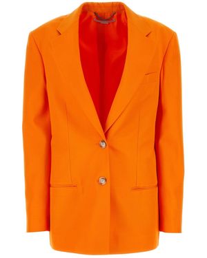 Stella McCartney Giacca oversize in viscosa arancione fluo