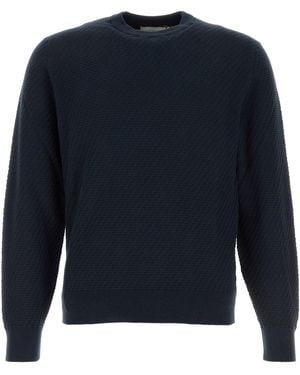 Canali Maglione in misto cotone blu scuro