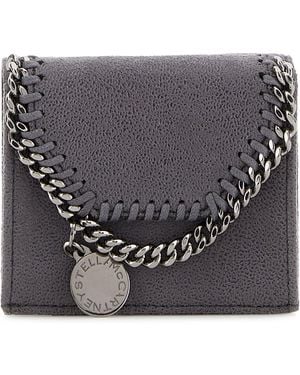 Stella McCartney Dark Gray shaggy Deer Falabella Wallet