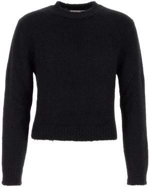 Jil Sander Maglione in misto alpaca nero