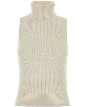 MICHAEL Michael Kors Ivory Wool Blend Vest - Natural