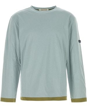 NAMACHEKO Powder Blue Cotton T-shirt - Green