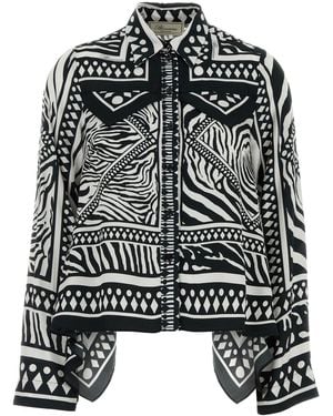 Blumarine Regular Printed Shirt - Black