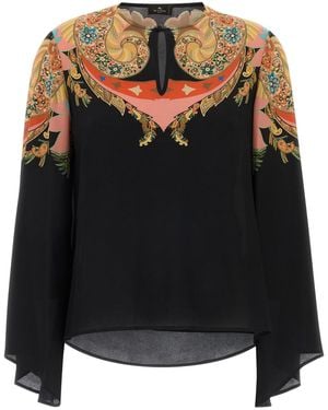 Etro Black Crepe Blouse