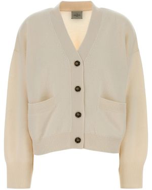 LeKasha Ivory Cashmere Cardigan - Natural