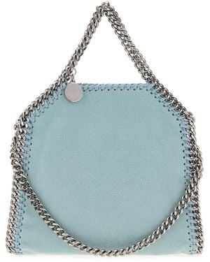 Stella McCartney Borsa a tracolla Falabella micro in shaggy deer azzurro - Blu