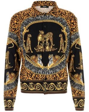 Versace Printed Knit Shirt - Black