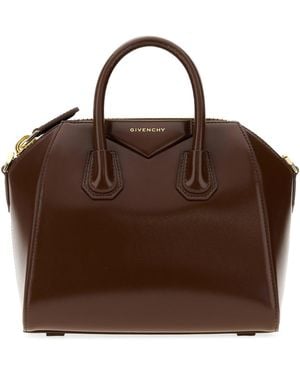 Givenchy Chocolate Leather Mini Antigona Handbag - Brown