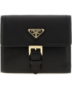 Prada Portafoglio in nappa nera - Nero