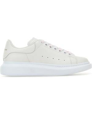 McQueen White Leather Trainers