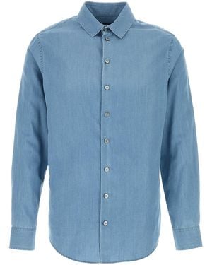 Giorgio Armani Light-blue Chambray Shirt