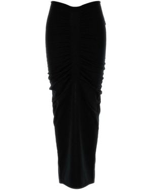 Alexander Wang Ruched Maxi Skirt - Black