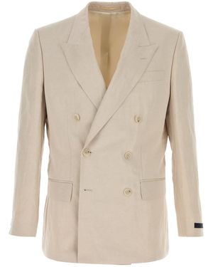 BOSS Sand Lyocell Blend Blazer - Natural