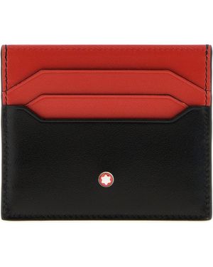 Montblanc Meisterstuck Card Holder 6Cc Bk/Cr - Red