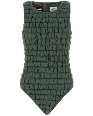 K-Way Sage Green Nylon Bodysuit