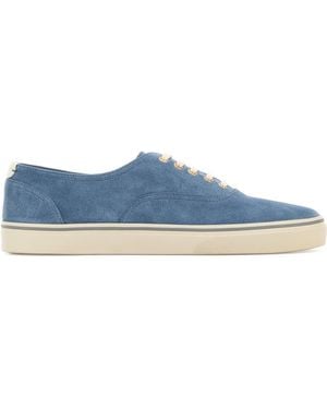 Brunello Cucinelli Cerulean Blue Suede Trainers