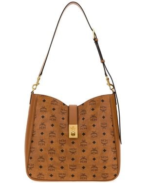 MCM Printed Canvas Tracy Shopping Bag - Brown