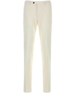 PT Torino White Stretch Cotton Blend Style joggers