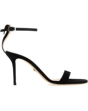Mach & Mach Suede Heels - Black