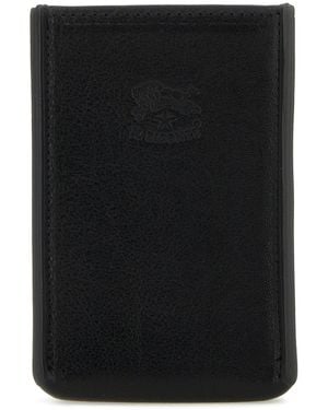 Il Bisonte Black Leather Penholder