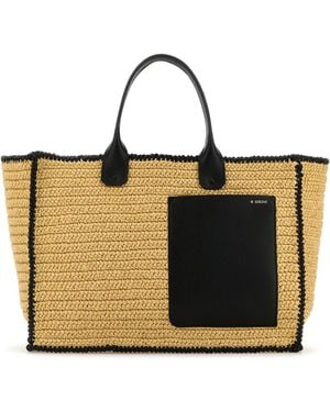 Valextra Raffia Large Shopping Bag - Multicolour