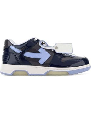 Off-White c/o Virgil Abloh Two-tone Leather Out Of Office Trainers - Blue