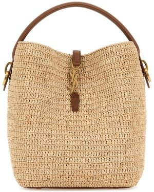 Saint Laurent Borsa a sechiello Le 37 in rafia - Neutro