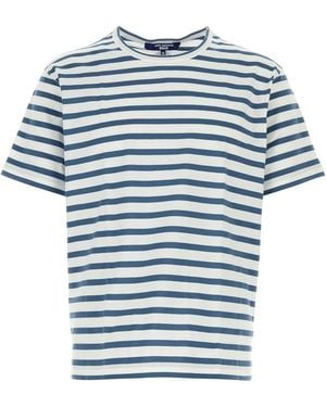 Junya Watanabe Embroidered Cotton T-shirt - Blue
