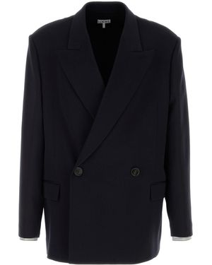 Loewe Giacca in misto lana blu navy