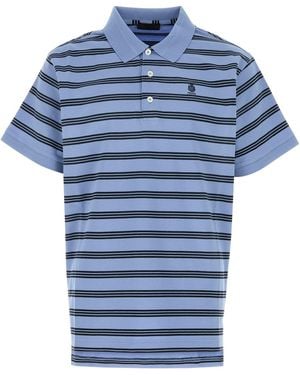 Prada Polo in piquet ricamato - Blu