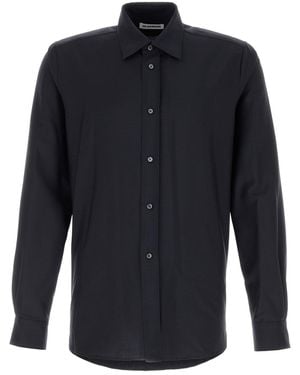 Jil Sander Midnight Blue Wool Blend Shirt