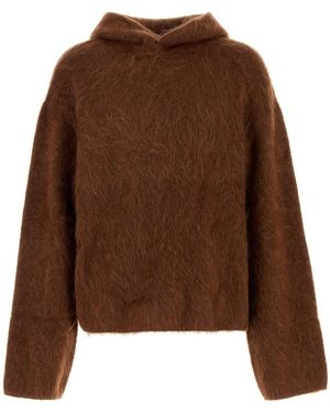 Séfr Brown Stretch Mohair Blend Sweatshirt