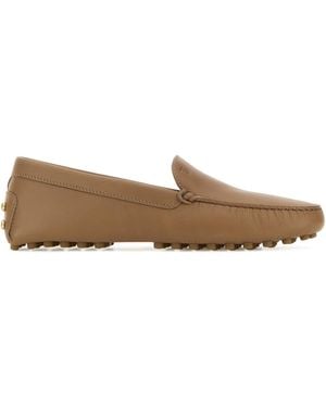 Tod's Cappuccino Leather Loafers - Brown