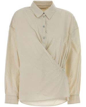Lemaire Camicia in misto cotone avorio - Bianco