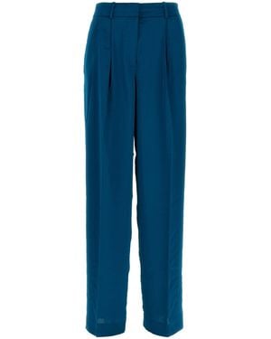 MICHAEL Michael Kors Satin Wide Leg Pant - Blue