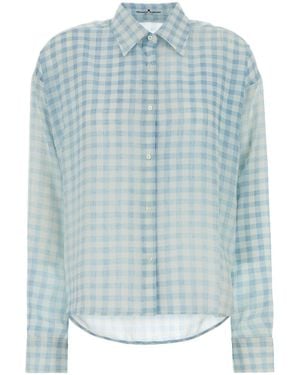 Ermanno Scervino Printed Silk Shirt - Blue