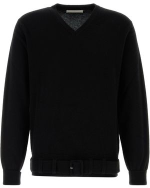 Random Identities Black Wool Blend Sweater